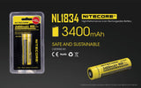 Batería recargable Nitecore NL1834 18650 de 3400 mAh